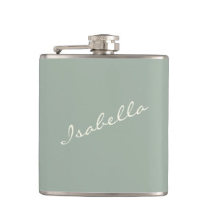 Minimalistische moderne Kalligrafie-Sage-Name-Hoch Flachmann