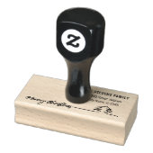 Minimalistische moderne Kalligraphie Frohe Weihnac Gummistempel (Stempel)