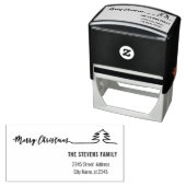 Minimalistische moderne Kalligraphie Frohe Weihnac Permastempel (Beispiel)