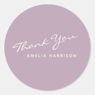 Minimalistische moderne Kalligraphie Lilac Name Vi Runder Aufkleber