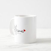 Minimalistische, moderne Kalligraphie, Mama-Gesche Kaffeetasse (Vorderseite Links)