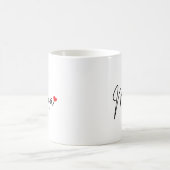 Minimalistische, moderne Kalligraphie, Mama-Gesche Kaffeetasse (Mittel)