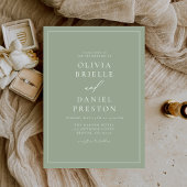 Minimalistische moderne kalligraphische Heirat Grü Einladung