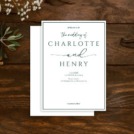 Minimalistische moderne kalligraphische Hochzeit Einladung