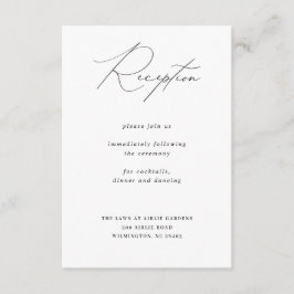 Minimalistische moderne kalligraphische Hochzeitse Begleitkarte