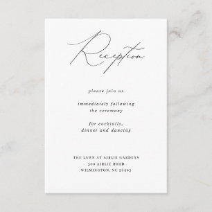 Minimalistische moderne kalligraphische Hochzeitse Begleitkarte