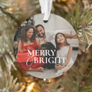 Minimalistische moderne klassische Familienfoto Ornament
