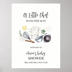 Minimalistische moderne kleine Koch Kinderdusche E Poster