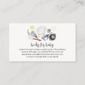 Minimalistische moderne Koch Bücher Kinderdusche Begleitkarte (Vorderseite)