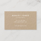 Minimalistische moderne Kraft-Business-Karte Visitenkarte (Rückseite)