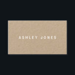 Minimalistische moderne Kraft-Business-Karte Visitenkarte<br><div class="desc">Minimalistische moderne Kraft-Visitenkarte. Eine trendige,  rustikale Visitenkarten-Designvorlage,  personalisieren Sie mit Ihren Geschäftsdetails für eine minimale,  einzigartige Kontaktkarte.</div>