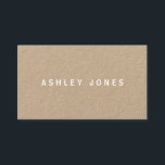 Minimalistische moderne Kraft-Business-Karte Visitenkarte<br><div class="desc">Minimalistische moderne Kraft-Visitenkarte. Eine trendige,  rustikale Visitenkarten-Designvorlage,  personalisieren Sie mit Ihren Geschäftsdetails für eine minimale,  einzigartige Kontaktkarte.</div>