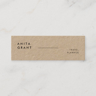 Minimalistische moderne Kraft Mini Visitenkarte