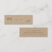 Minimalistische moderne Kraft Mini Visitenkarte (Vorne/Hinten)