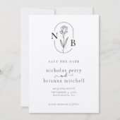 Minimalistische moderne Kraft-Rustikale Hochzeitsm Save The Date (Vorderseite)