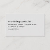 Minimalistische moderne Kreise rahmen navy Blue Visitenkarte (Rückseite)