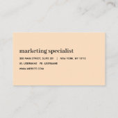 Minimalistische, moderne Kreise Visitenkarte (Rückseite)