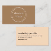 Minimalistische, moderne Kreise Visitenkarte (Vorne/Hinten)