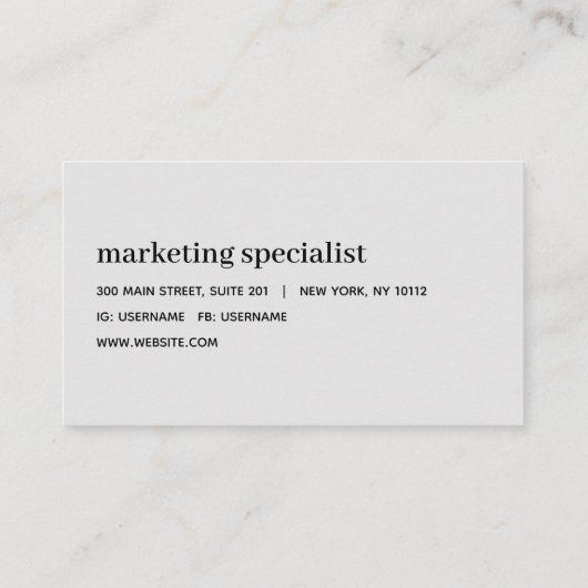 Minimalistische, moderne Kreise Visitenkarte (Rückseite)