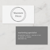 Minimalistische, moderne Kreise Visitenkarte (Vorne/Hinten)