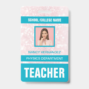 Minimalistische moderne Lehrer-ID-Karte Ausweis