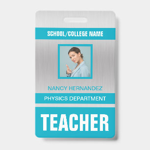 Minimalistische moderne Lehrer-ID-Karte Ausweis