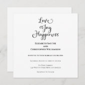 Minimalistische moderne Liebe Joing Wedding Einladung (Vorne/Hinten)