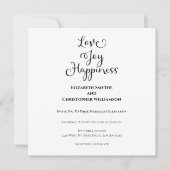 Minimalistische moderne Liebe Joing Wedding Einladung (Vorderseite)