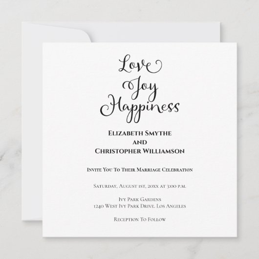 Minimalistische moderne Liebe Joing Wedding Einladung (Vorderseite)