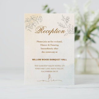 Minimalistische moderne Linienkunst-Hochzeit RSVP Karte