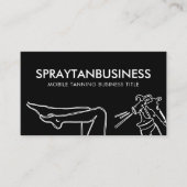 Minimalistische moderne Linienmalerei auf Tan Spra Visitenkarte (Vorderseite)