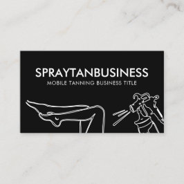 Minimalistische moderne Linienmalerei auf Tan Spra Visitenkarte