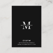 Minimalistische moderne Logo-Schmuckkarten Visitenkarte (Rückseite)