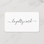 Minimalistische moderne Loyalitätskarte Handschrif Visitenkarte (Vorderseite)