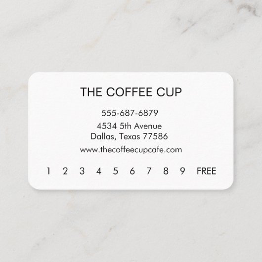 Minimalistische moderne Loyalitätskarte Handschrif Visitenkarte (Rückseite)