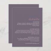 Minimalistische moderne Mauerkarte Begleitkarte (Vorne/Hinten)