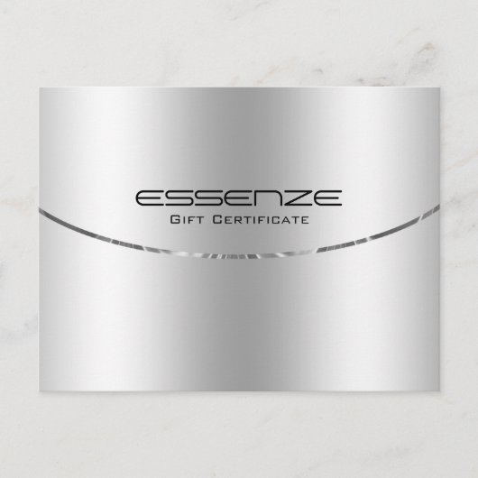 Minimalistische moderne Metallische Silberstruktur Postkarte (Vorderseite)