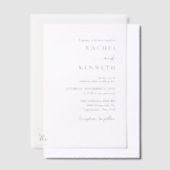 Minimalistische moderne Monogramm-Hochzeit Pergament Einladungen (Versetzt)