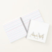 Minimalistische, moderne Monogramm Notizblock (Innenseite)