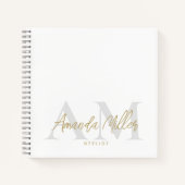 Minimalistische, moderne Monogramm Notizblock (Vorderseite)