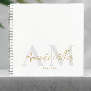 Minimalistische, moderne Monogramm Notizblock