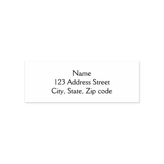 Minimalistische moderne Name Mailadresse Selbstfar Permastempel (Design)