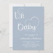 Minimalistische moderne Niedliche Kinderdusche Einladung (Vorderseite)