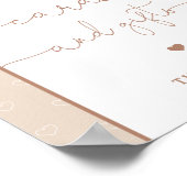 Minimalistische moderne Niedliche Teddy Bärenkarte Poster (Ecke)