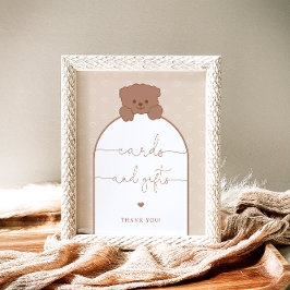 Minimalistische moderne Niedliche Teddy Bärenkarte Poster