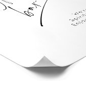 Minimalistische moderne Open Bar Wedding Poster (Ecke)