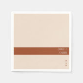 Minimalistische moderne Pastel Wedkins Serviette (Vorderseite)