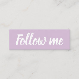 Minimalistische moderne Pastell-lila Mini Visitenkarte