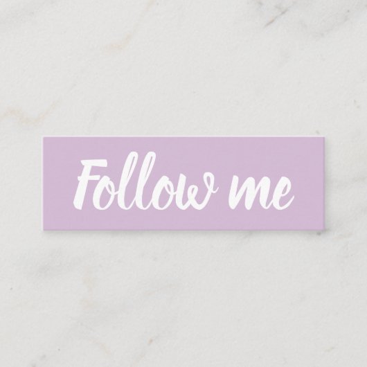 Minimalistische moderne Pastell-lila Mini Visitenkarte (Vorderseite)