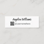 Minimalistische moderne Pastell-lila Mini Visitenkarte (Rückseite)